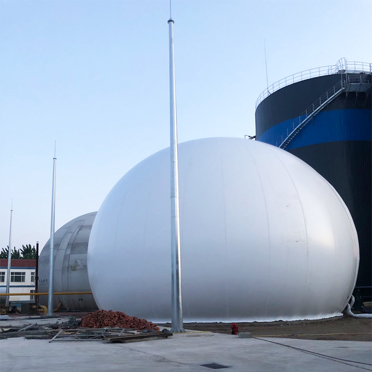 莱西中恒能3000立方沼气柜二期